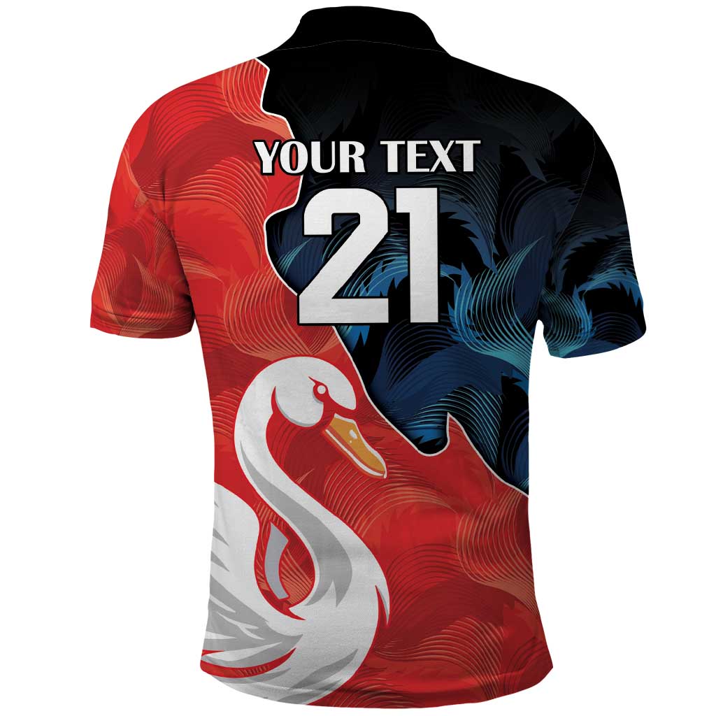 Swans-Port Adelaide Football Custom Polo Shirt Cracked Metal Style LT9 - Vibe Hoodie Shop