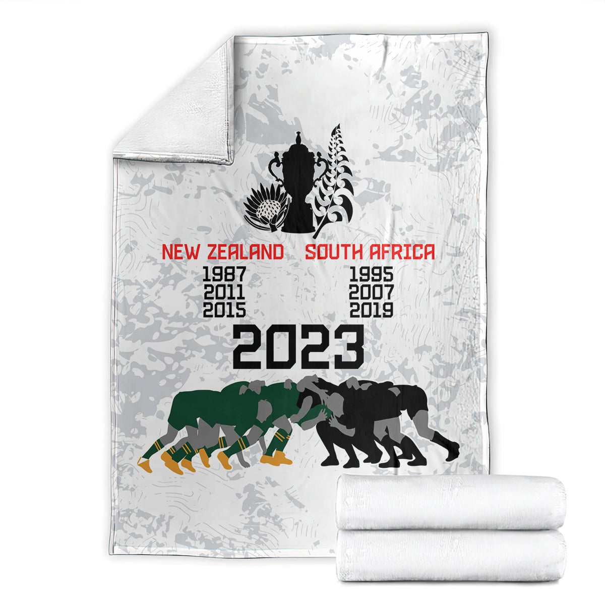New Zealand South Africa Rugby Blanket History Commemorative World Cup Winners Unique - Vibe Hoodie Shop