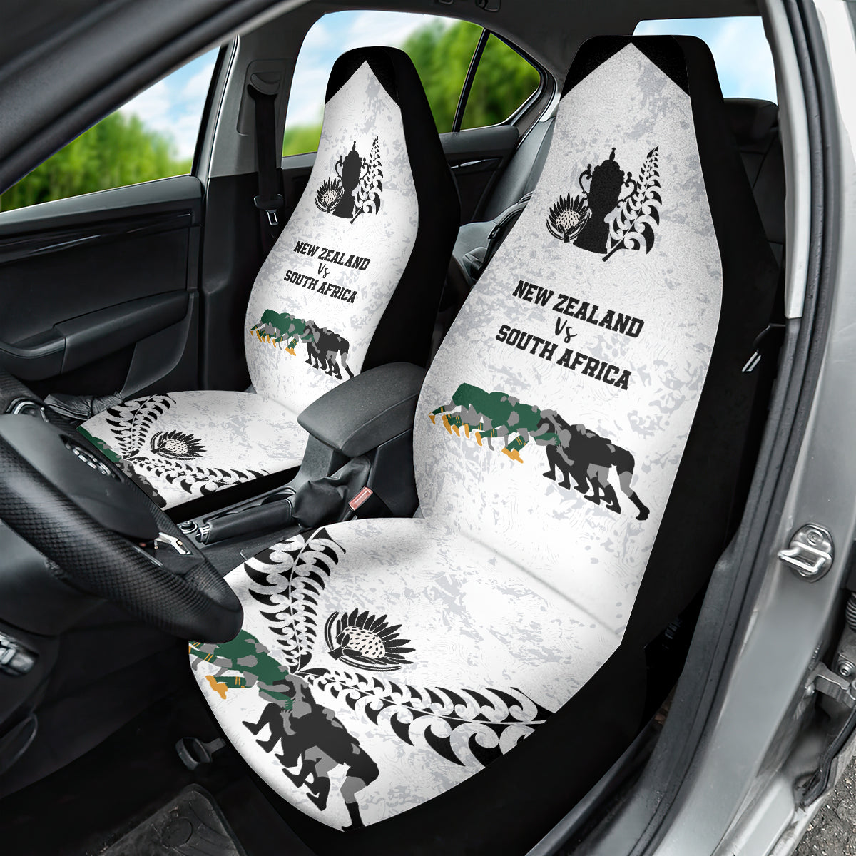 New Zealand South Africa Rugby Car Seat Cover History Commemorative World Cup Winners Unique - Vibe Hoodie Shop