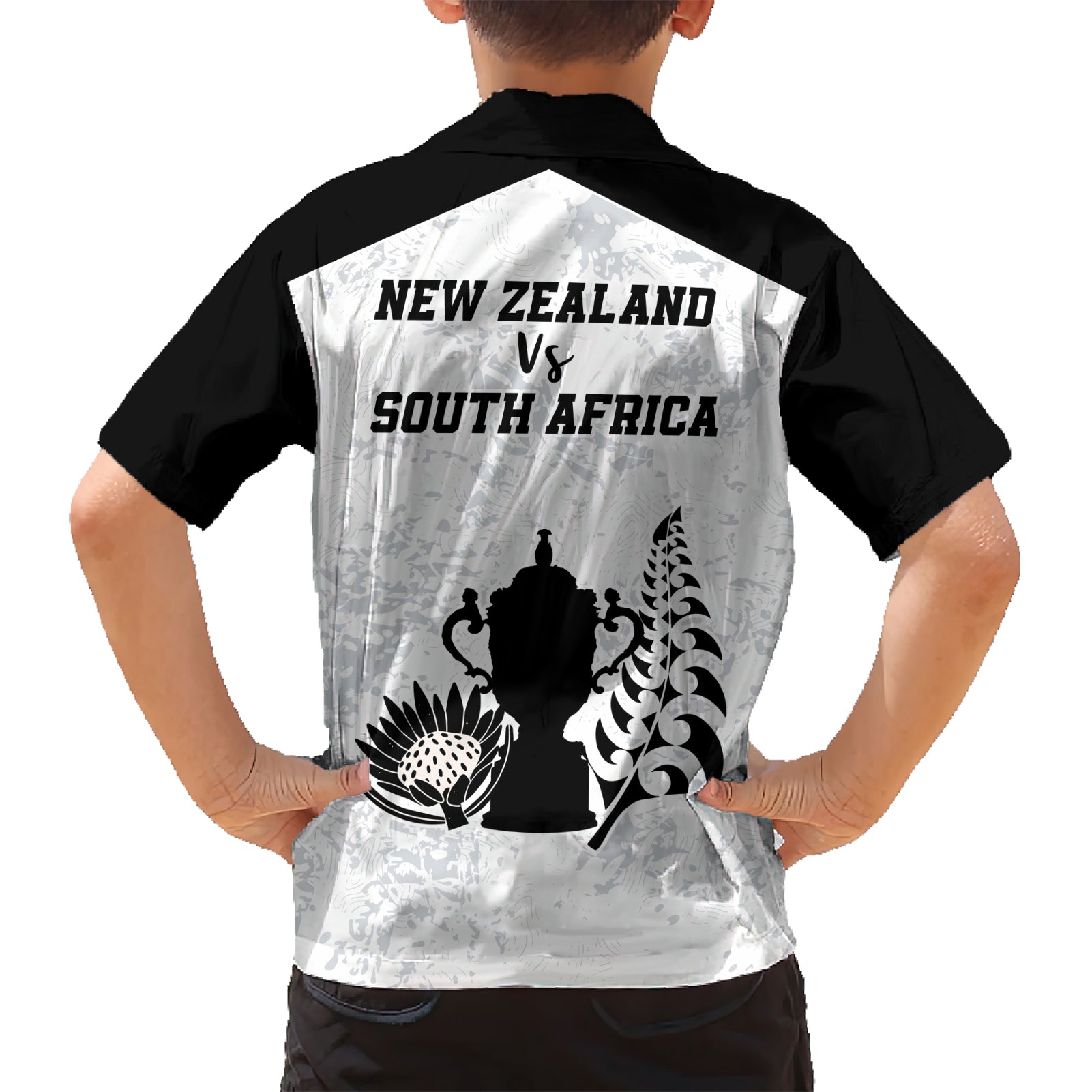New Zealand South Africa Rugby Hawaiian Shirt History Commemorative World Cup Winners Unique - Vibe Hoodie Shop