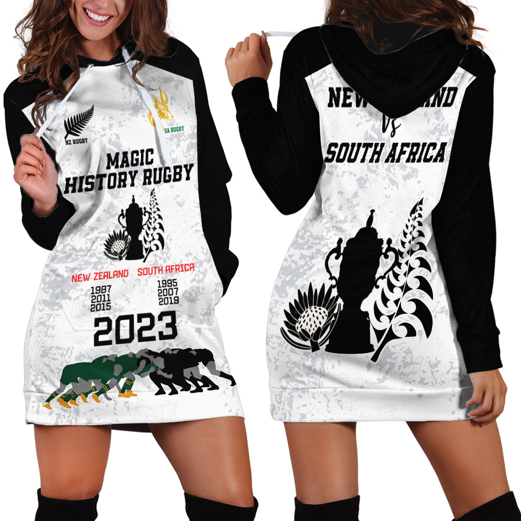 New Zealand South Africa Rugby Hoodie Dress History Commemorative World Cup Winners Unique - Vibe Hoodie Shop