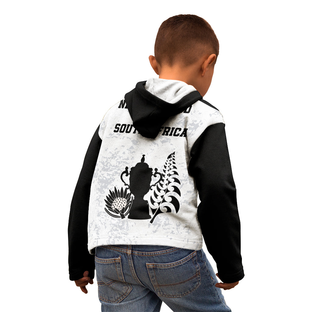 New Zealand South Africa Rugby Kid Hoodie History Commemorative World Cup Winners Unique - Vibe Hoodie Shop