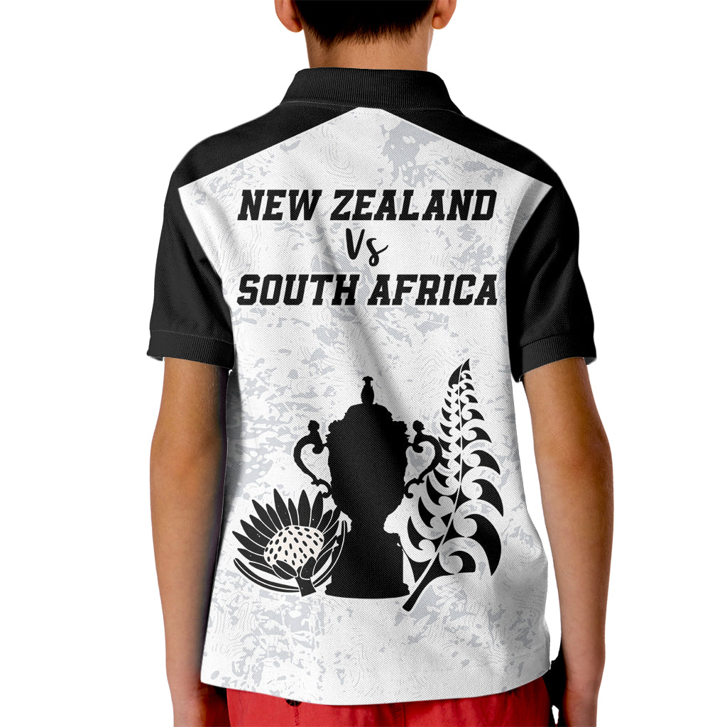 New Zealand South Africa Rugby Kid Polo Shirt History Commemorative World Cup Winners Unique - Vibe Hoodie Shop