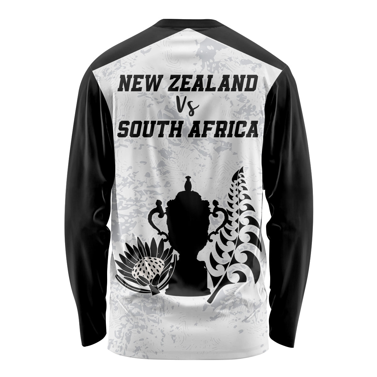 New Zealand South Africa Rugby Long Sleeve Shirt History Commemorative World Cup Winners Unique - Vibe Hoodie Shop