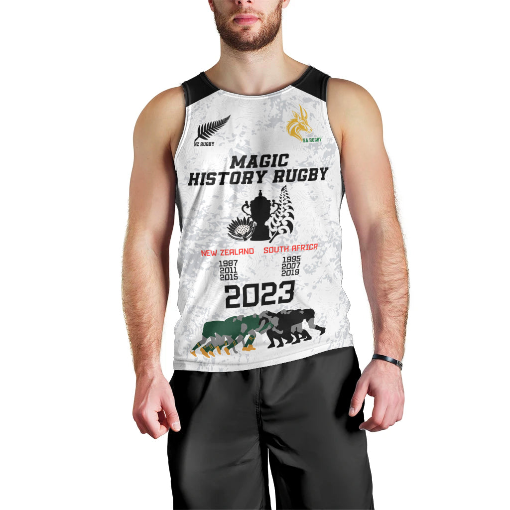 New Zealand South Africa Rugby Men Tank Top History Commemorative World Cup Winners Unique - Vibe Hoodie Shop
