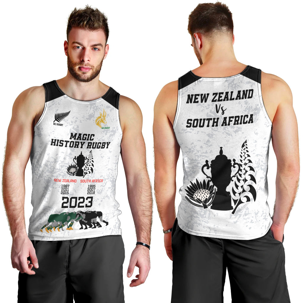 New Zealand South Africa Rugby Men Tank Top History Commemorative World Cup Winners Unique - Vibe Hoodie Shop