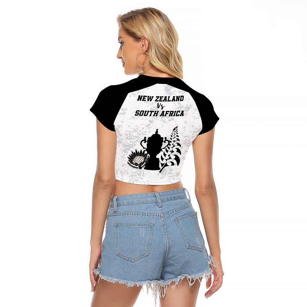 New Zealand South Africa Rugby Raglan Cropped T Shirt History Commemorative World Cup Winners Unique - Vibe Hoodie Shop