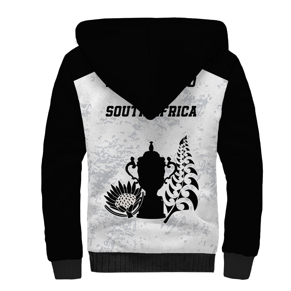 New Zealand South Africa Rugby Sherpa Hoodie History Commemorative World Cup Winners Unique - Vibe Hoodie Shop
