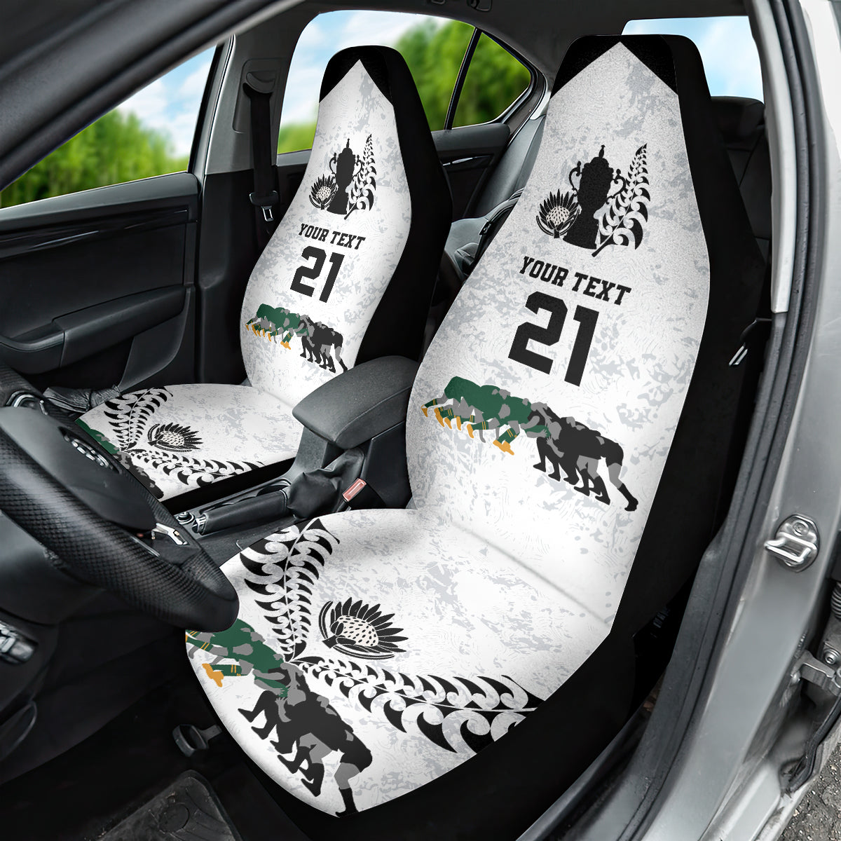 Custom New Zealand South Africa Rugby Car Seat Cover History Commemorative World Cup Winners Unique - Vibe Hoodie Shop