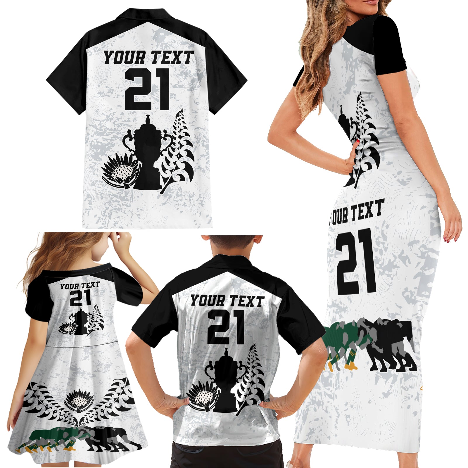 custom-new-zealand-south-africa-rugby-family-matching-short-sleeve-bodycon-dress-and-hawaiian-shirt-history-commemorative-world-cup-winners-unique