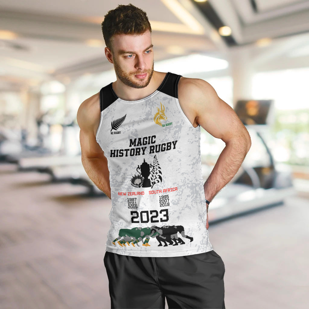 Custom New Zealand South Africa Rugby Men Tank Top History Commemorative World Cup Winners Unique - Vibe Hoodie Shop