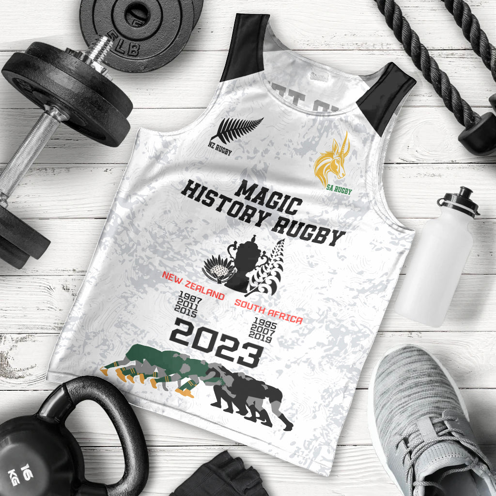 Custom New Zealand South Africa Rugby Men Tank Top History Commemorative World Cup Winners Unique - Vibe Hoodie Shop