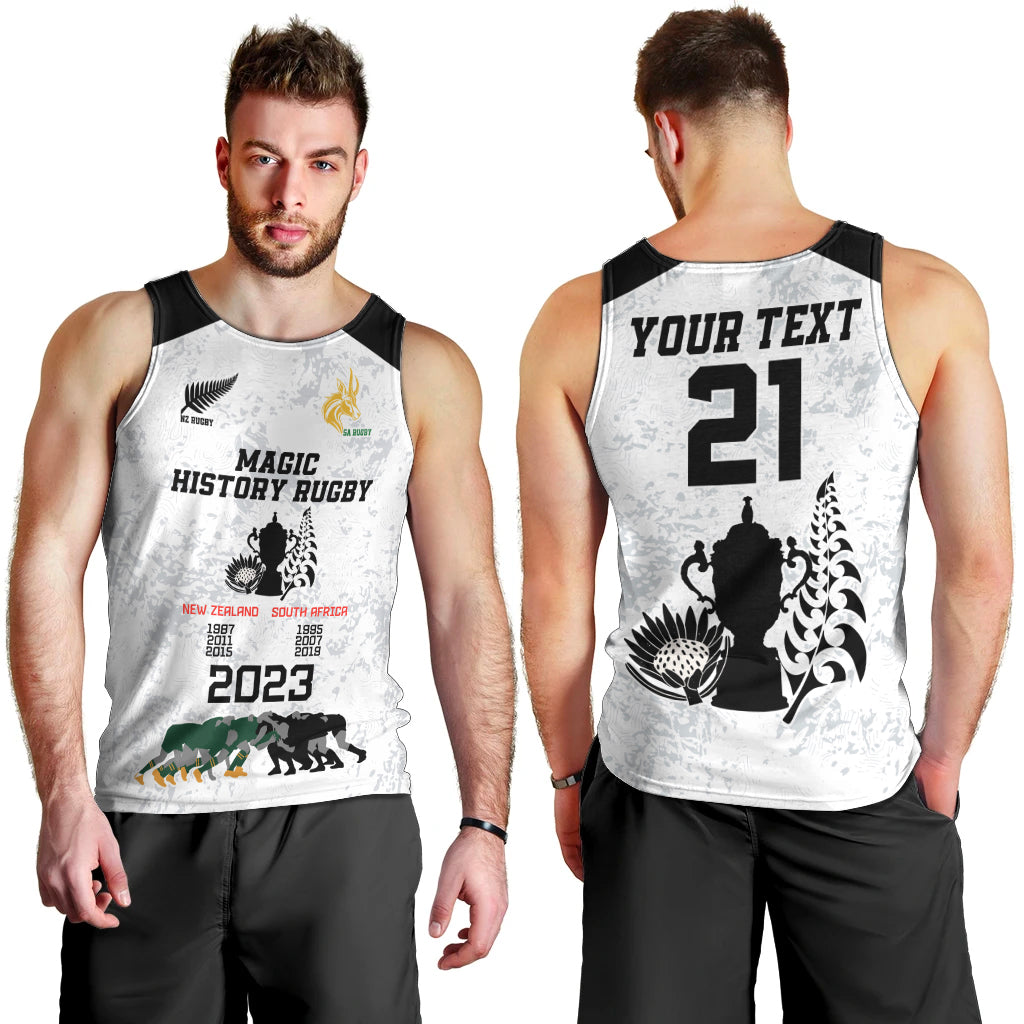 Custom New Zealand South Africa Rugby Men Tank Top History Commemorative World Cup Winners Unique - Vibe Hoodie Shop