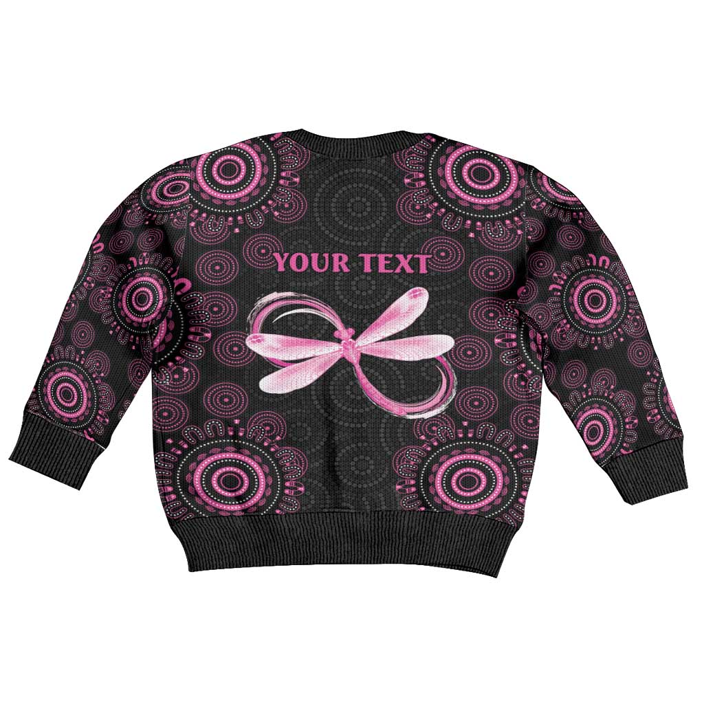 Personalized Pink Dragonfly Aboriginal of Hope Kid Ugly Christmas Sweater Australia’s Breast Cancer Awareness - Vibe Hoodie