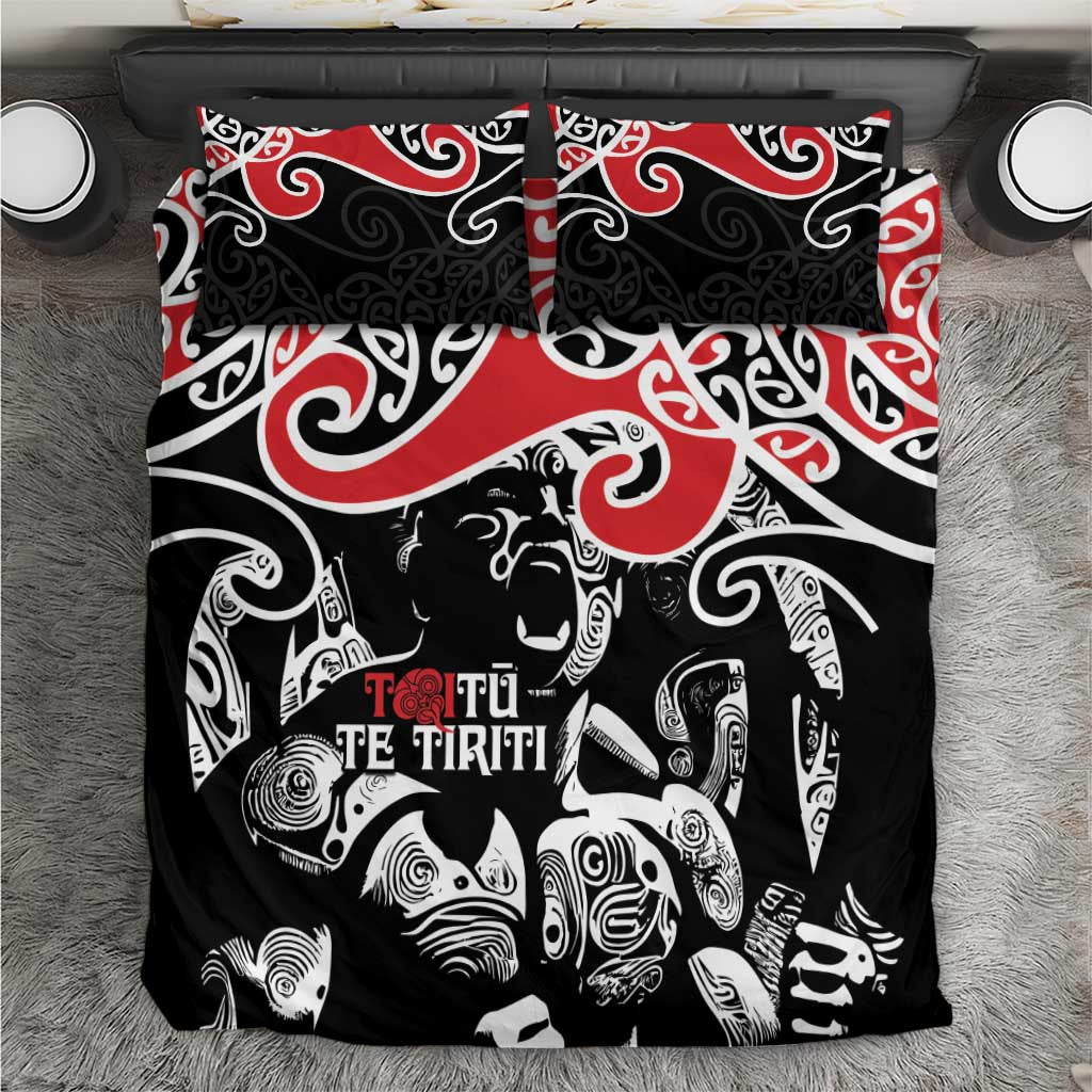 Aotearoa Toitu Te Tiriti Bedding Set New Zealand Stand Together Stand Stronger - Vibe Hoodie Shop