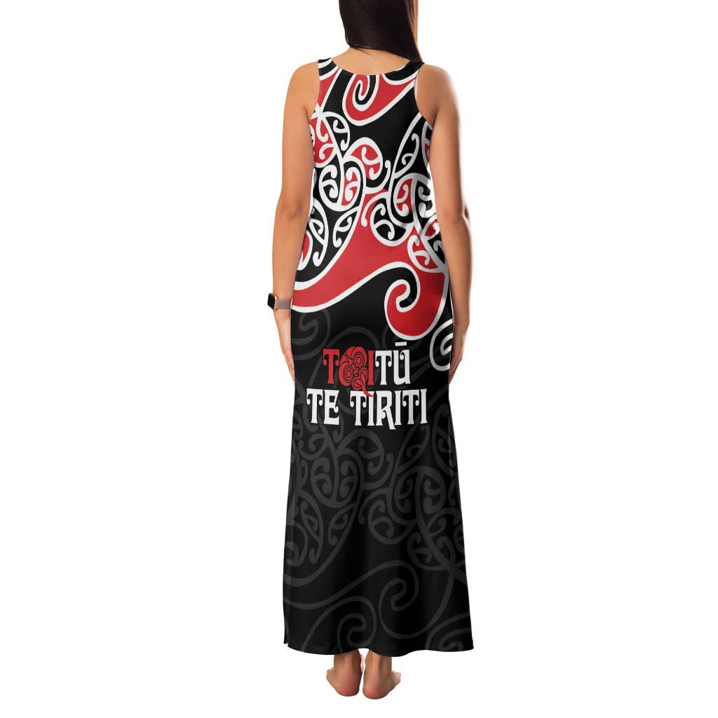 Aotearoa Toitu Te Tiriti Family Matching Tank Maxi Dress and Hawaiian Shirt New Zealand Stand Together Stand Stronger