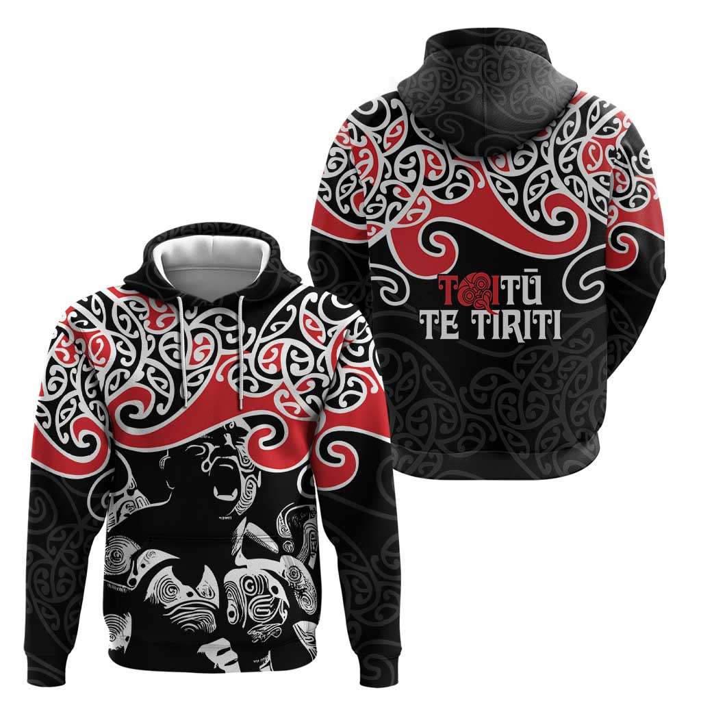 Aotearoa Toitu Te Tiriti Hoodie New Zealand Stand Together Stand Stronger LT9 - Vibe Hoodie Shop