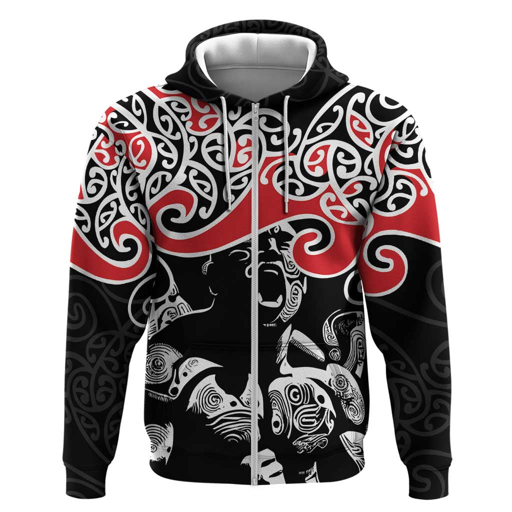 Aotearoa Toitu Te Tiriti Hoodie New Zealand Stand Together Stand Stronger LT9 - Vibe Hoodie Shop