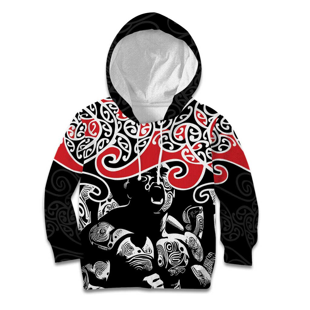 Aotearoa Toitu Te Tiriti Kid Hoodie New Zealand Stand Together Stand Stronger - Vibe Hoodie Shop