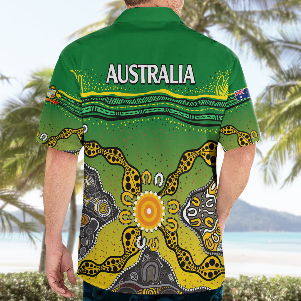 Australia Cricket Hawaiian Shirt Aboriginal Dots Style - Vibe Hoodie Shop