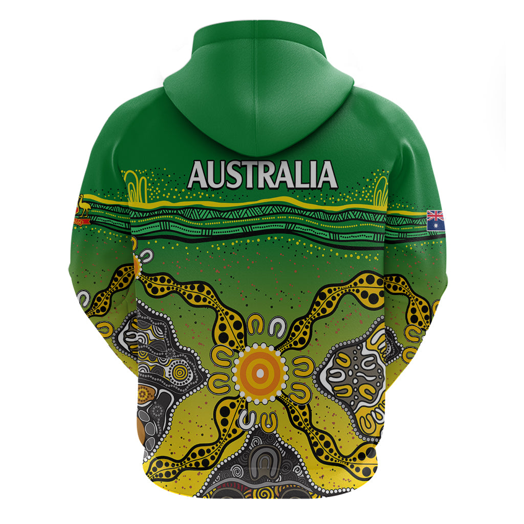 Australia Cricket Hoodie Aboriginal Dots Style LT9 - Vibe Hoodie Shop