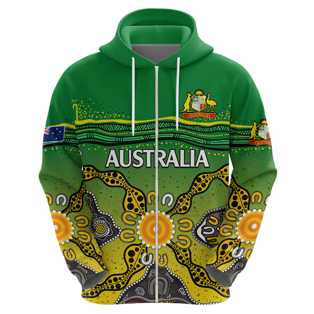 Australia Cricket Hoodie Aboriginal Dots Style LT9 - Vibe Hoodie Shop