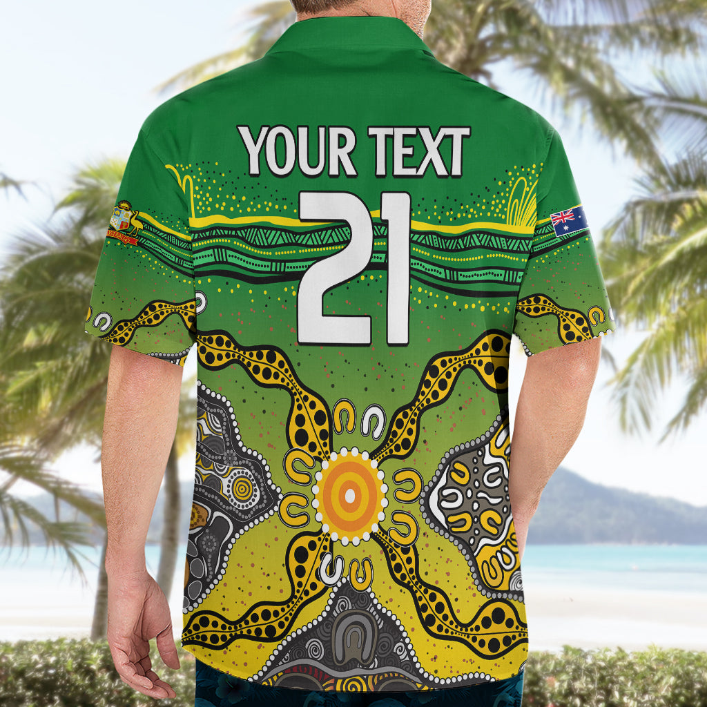 (Custom Text And Number) Australia Cricket Hawaiian Shirt Aboriginal Dots Style - Vibe Hoodie Shop