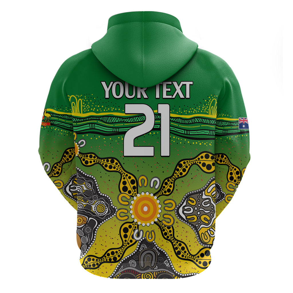 (Custom Text And Number) Australia Cricket Hoodie Aboriginal Dots Style LT9 - Vibe Hoodie Shop