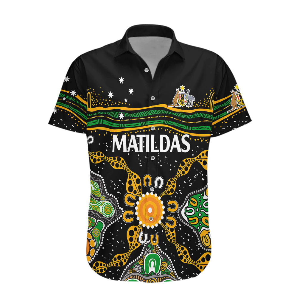 Matildas Australia Soccer Hawaiian Shirt Aboriginal Dots Style - Vibe Hoodie Shop