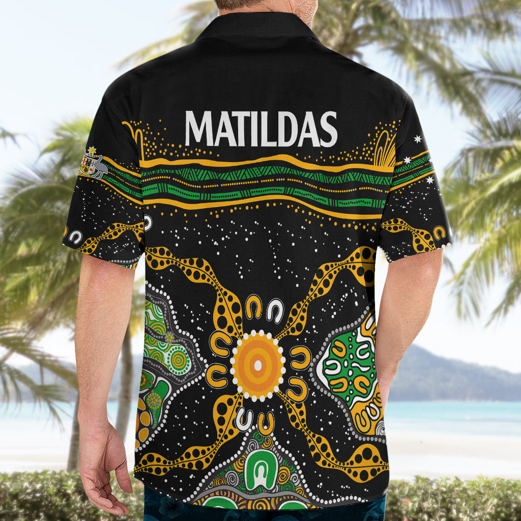 Matildas Australia Soccer Hawaiian Shirt Aboriginal Dots Style - Vibe Hoodie Shop