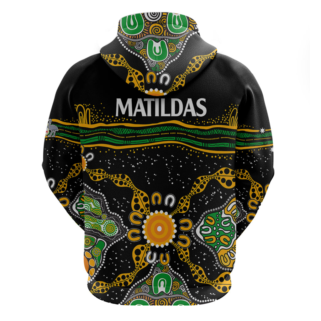 Matildas Australia Soccer Hoodie Aboriginal Dots Style LT9 - Vibe Hoodie Shop