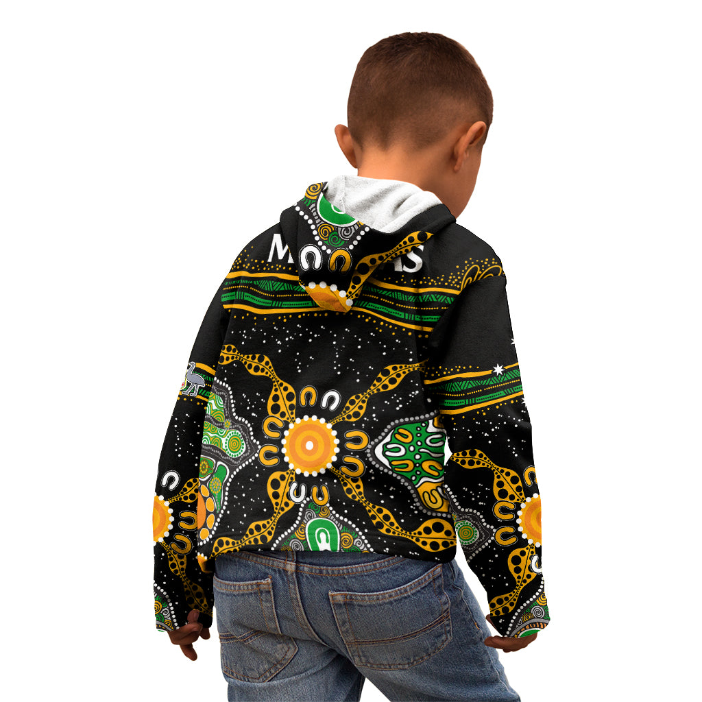 Matildas Australia Soccer Kid Hoodie Aboriginal Dots Style - Vibe Hoodie Shop