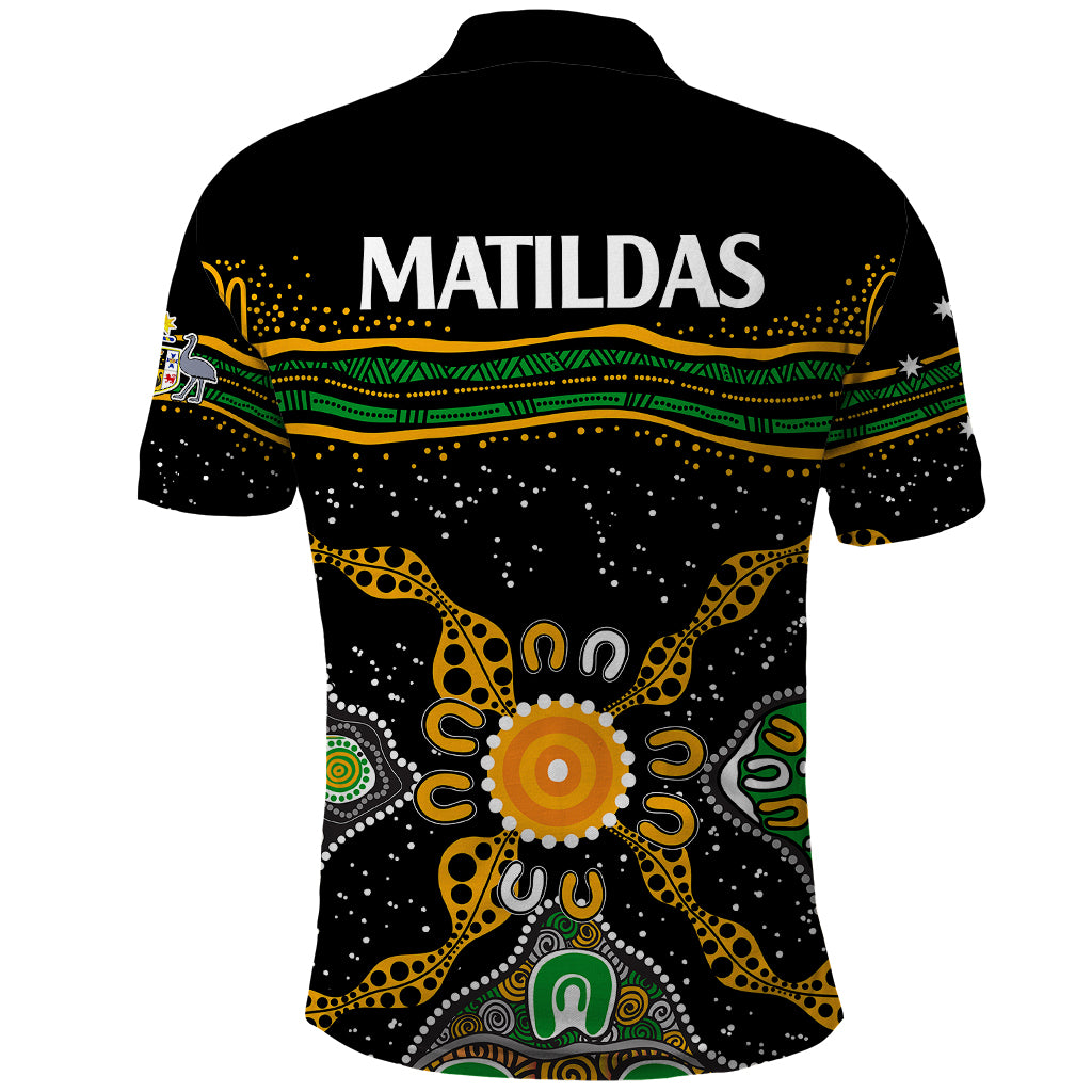 Matildas Australia Soccer Polo Shirt Aboriginal Dots Style LT9 - Vibe Hoodie Shop