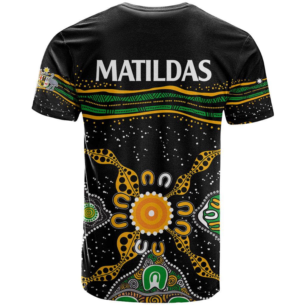 Matildas Australia Soccer T Shirt Aboriginal Dots Style LT9 - Vibe Hoodie Shop