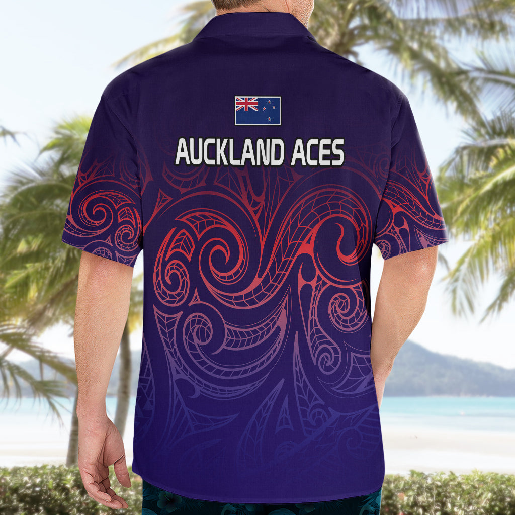 New Zealand Auckland Cricket Hawaiian Shirt Maori Traditional Ethnic Style - Vibe Hoodie Shop