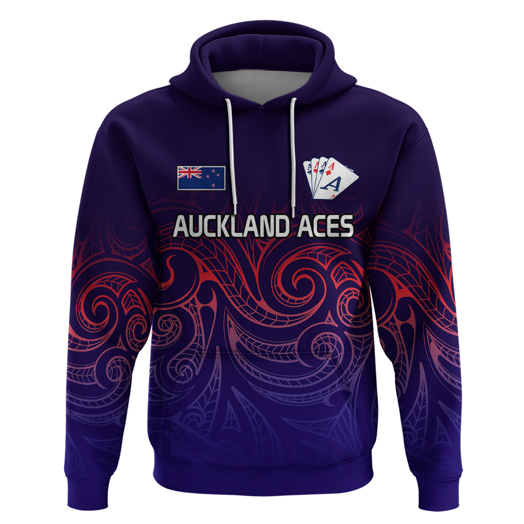 (Custom Text And Number) New Zealand Auckland Cricket Hoodie Maori Traditional Ethnic Style LT9 - Vibe Hoodie Shop