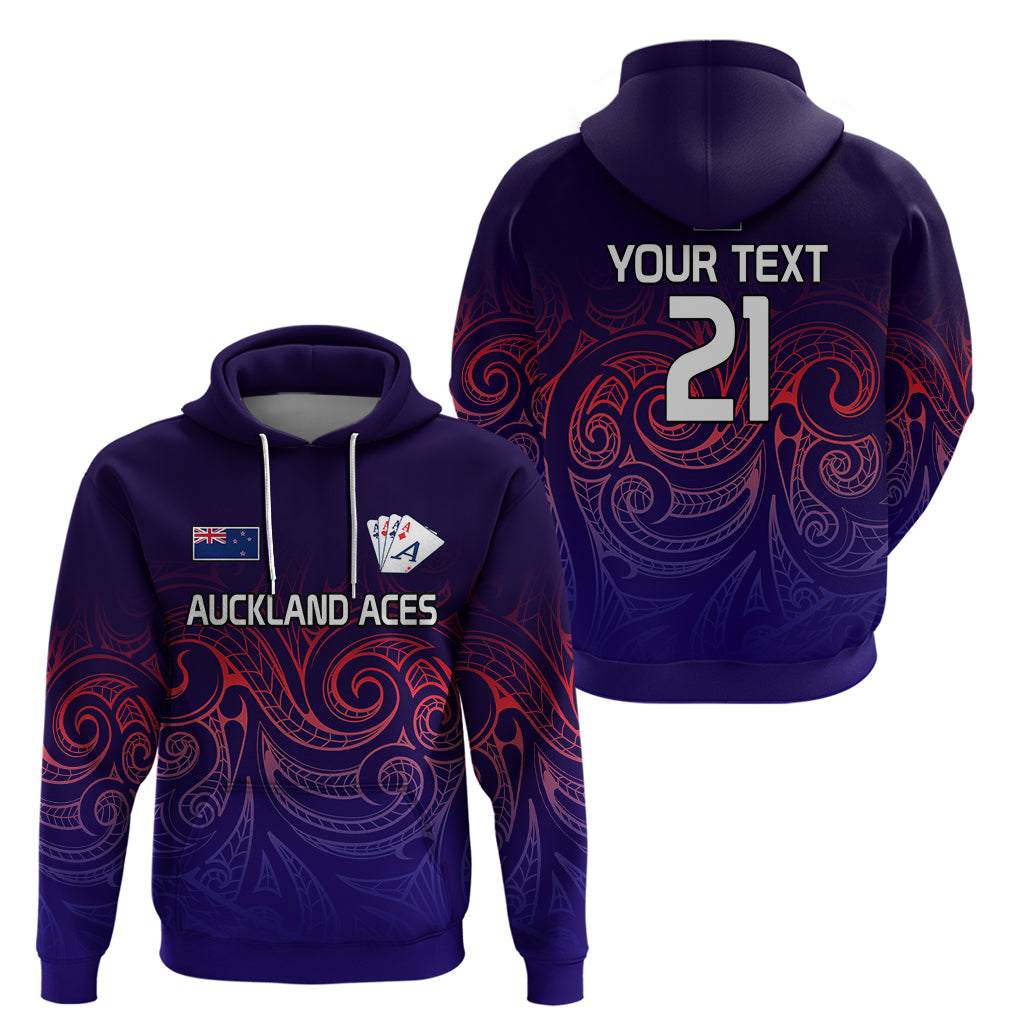 (Custom Text And Number) New Zealand Auckland Cricket Hoodie Maori Traditional Ethnic Style LT9 - Vibe Hoodie Shop