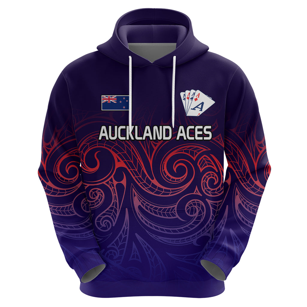 (Custom Text And Number) New Zealand Auckland Cricket Hoodie Maori Traditional Ethnic Style LT9 - Vibe Hoodie Shop