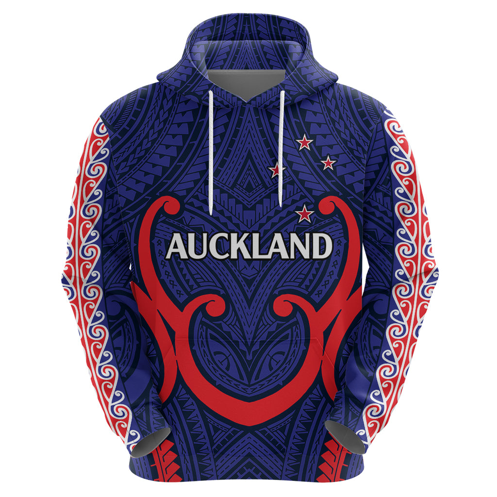 New Zealand Auckland Cricket Hoodie Polynesian with Maori Koru LT9 - Vibe Hoodie Shop