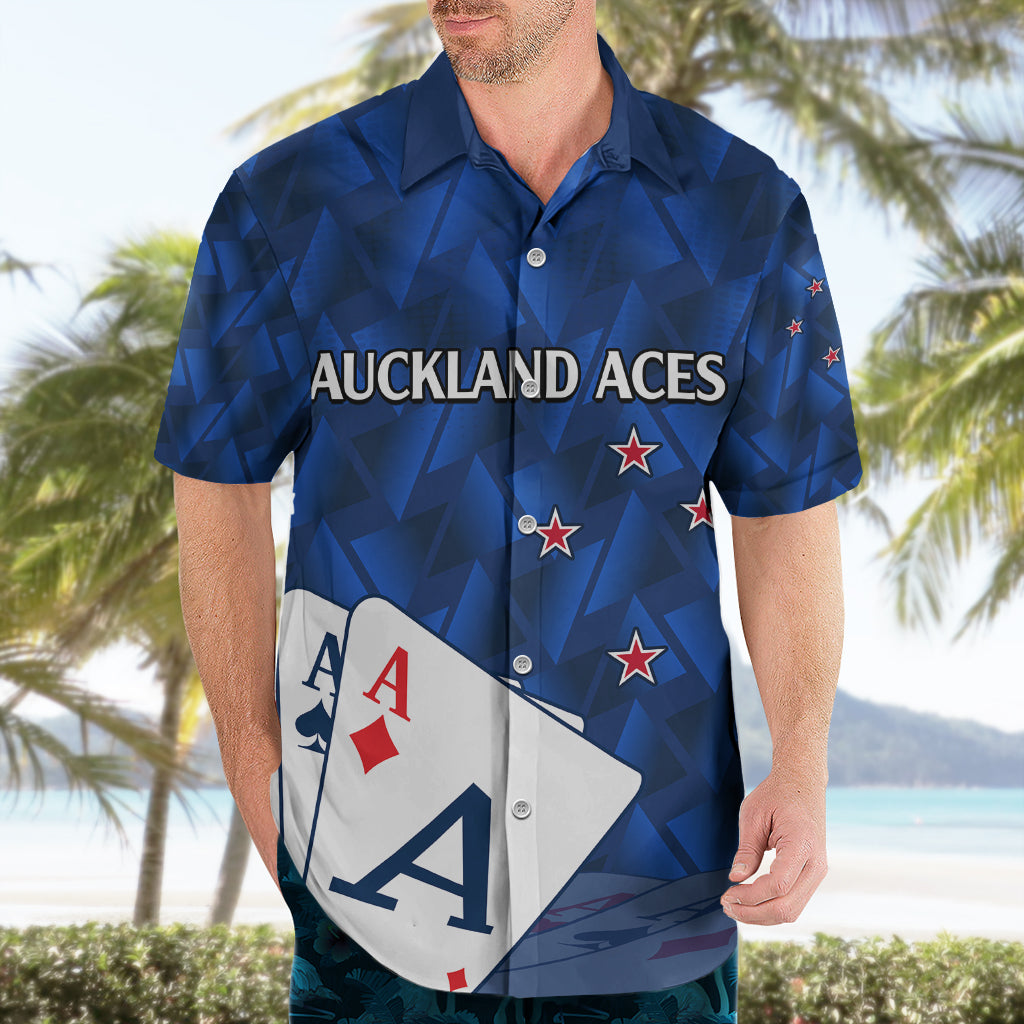 New Zealand Cricket Hawaiian Shirt Auckland Aces Sporty Style - Vibe Hoodie Shop
