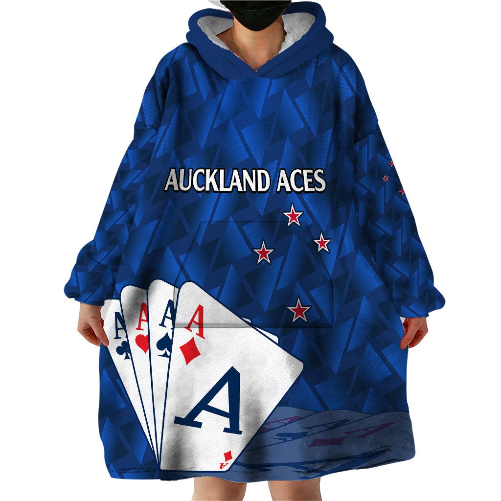 New Zealand Cricket Wearable Blanket Hoodie Auckland Aces Sporty Style - Vibe Hoodie Shop