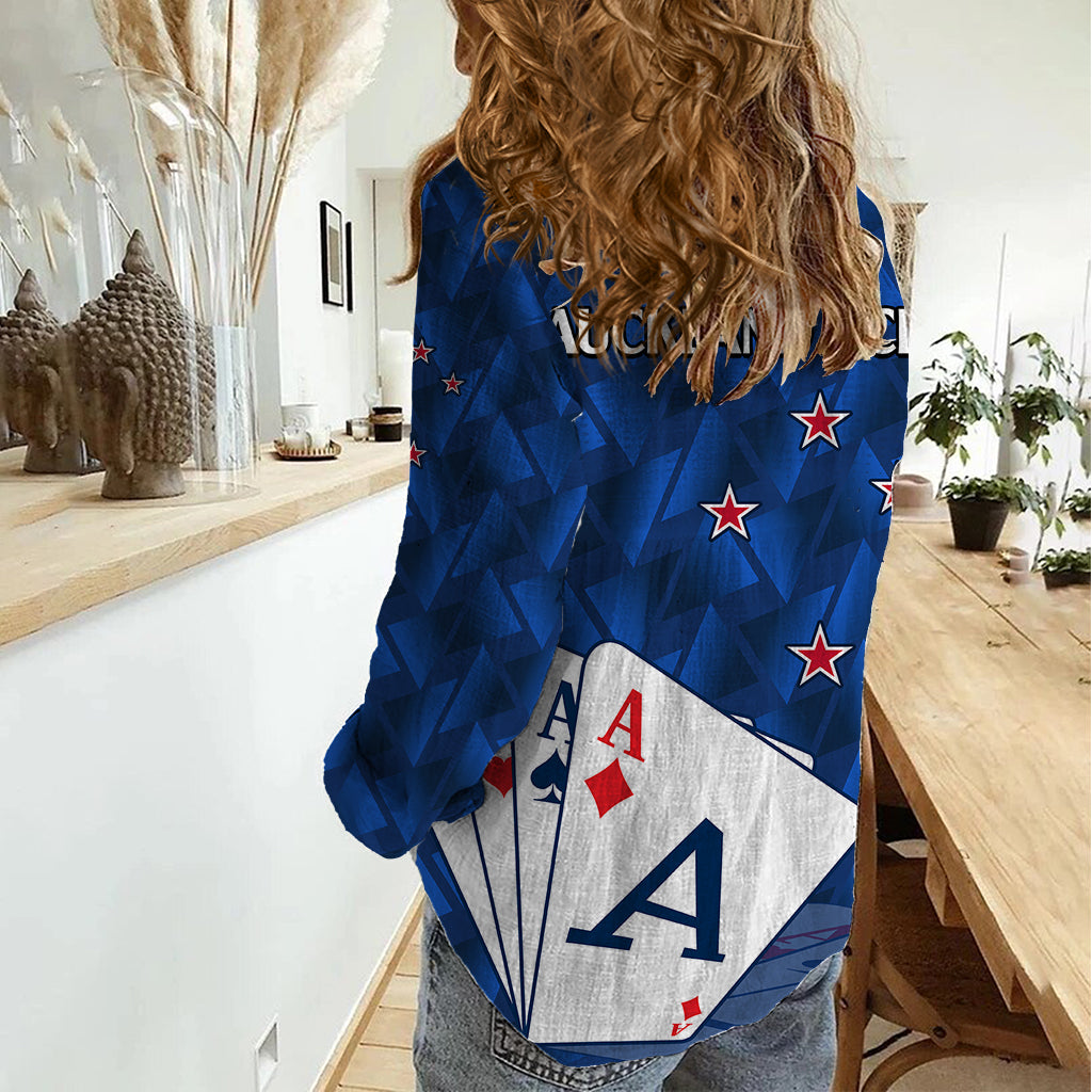 New Zealand Cricket Women Casual Shirt Auckland Aces Sporty Style - Vibe Hoodie Shop