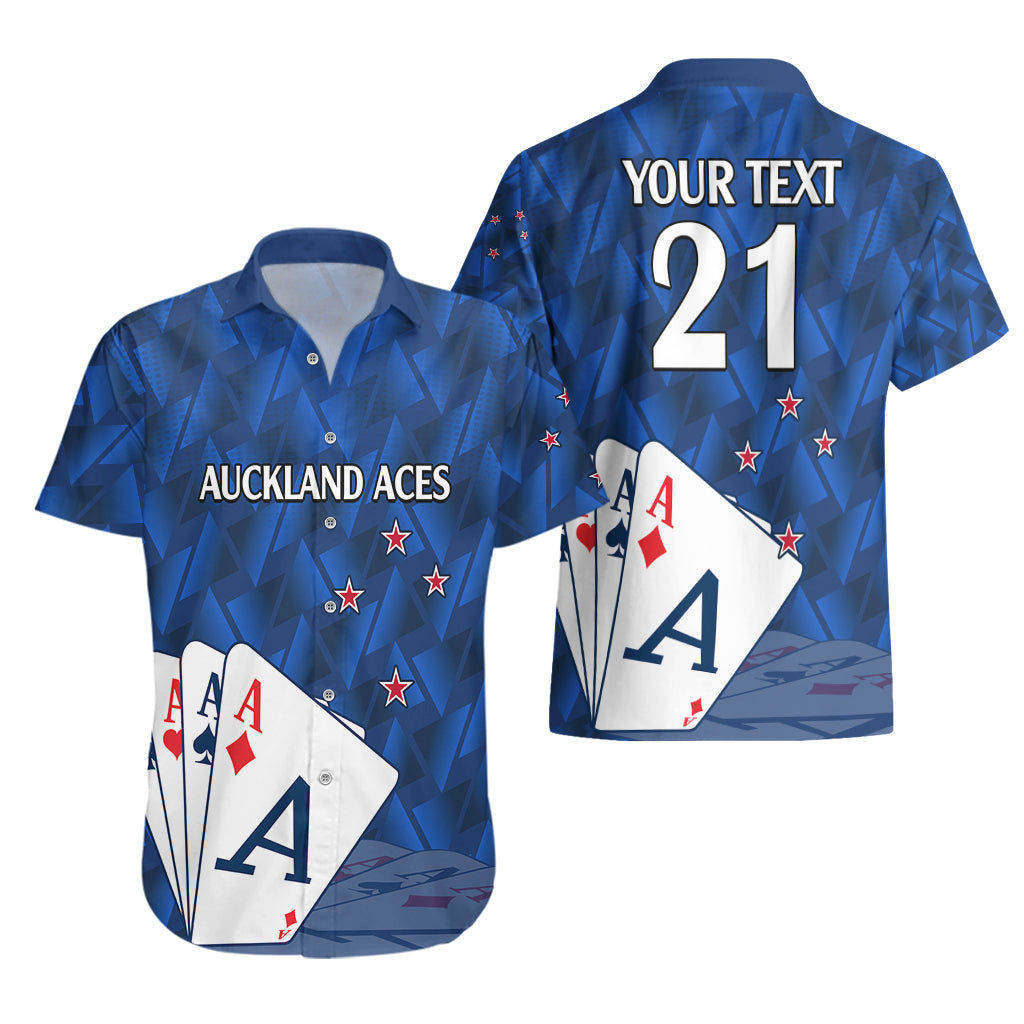 (Custom Text And Number) New Zealand Cricket Hawaiian Shirt Auckland Aces Sporty Style - Vibe Hoodie Shop
