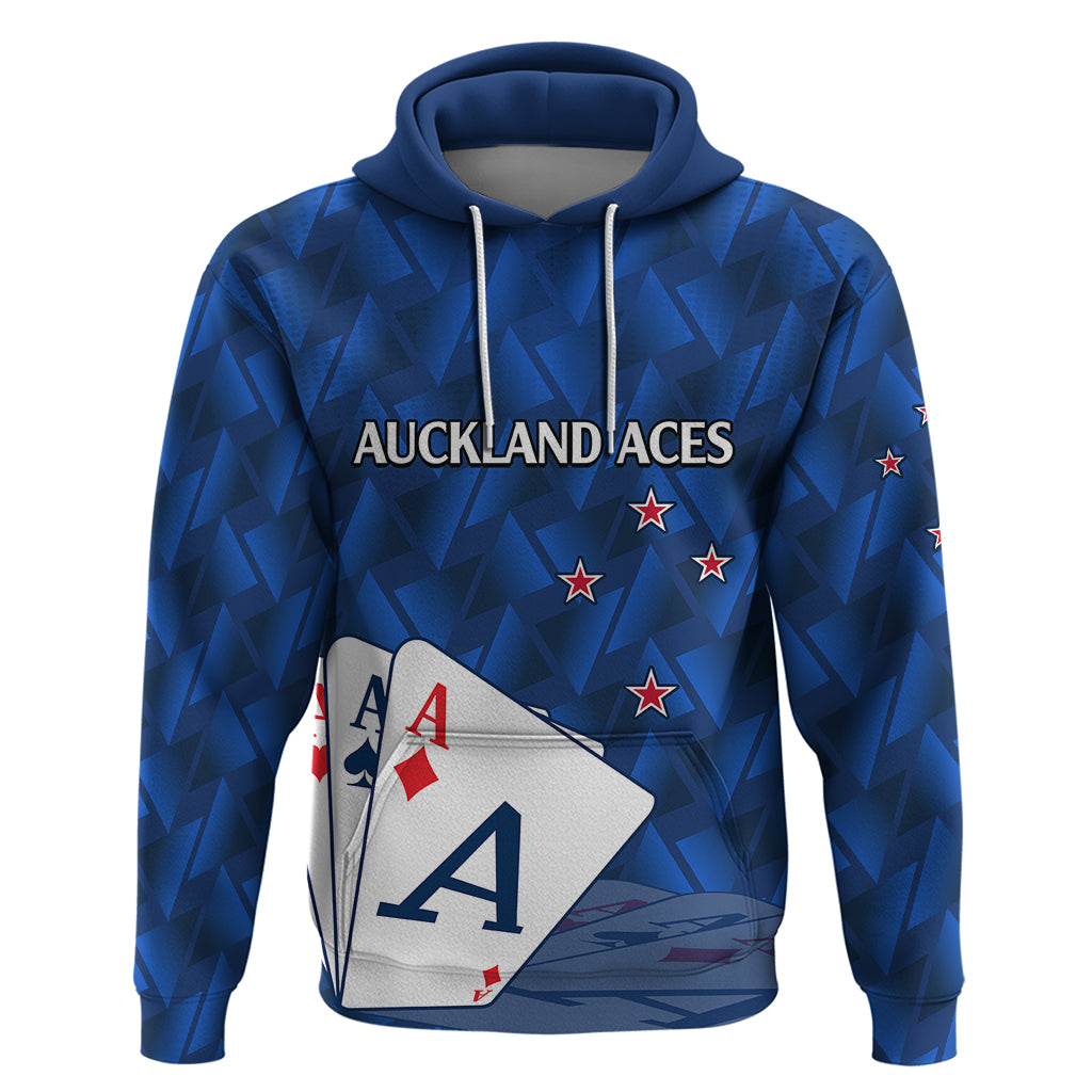 (Custom Text And Number) New Zealand Cricket Hoodie Auckland Aces Sporty Style LT9 - Vibe Hoodie Shop