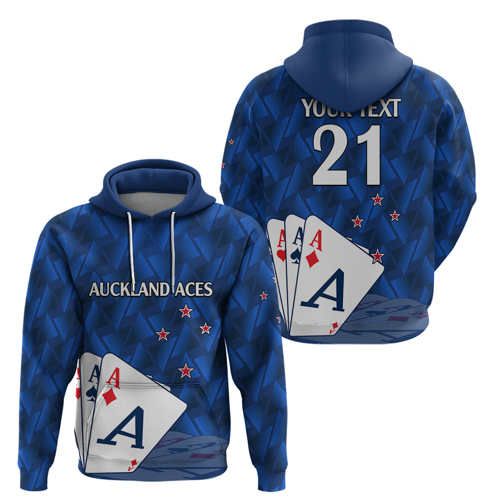(Custom Text And Number) New Zealand Cricket Hoodie Auckland Aces Sporty Style LT9 - Vibe Hoodie Shop