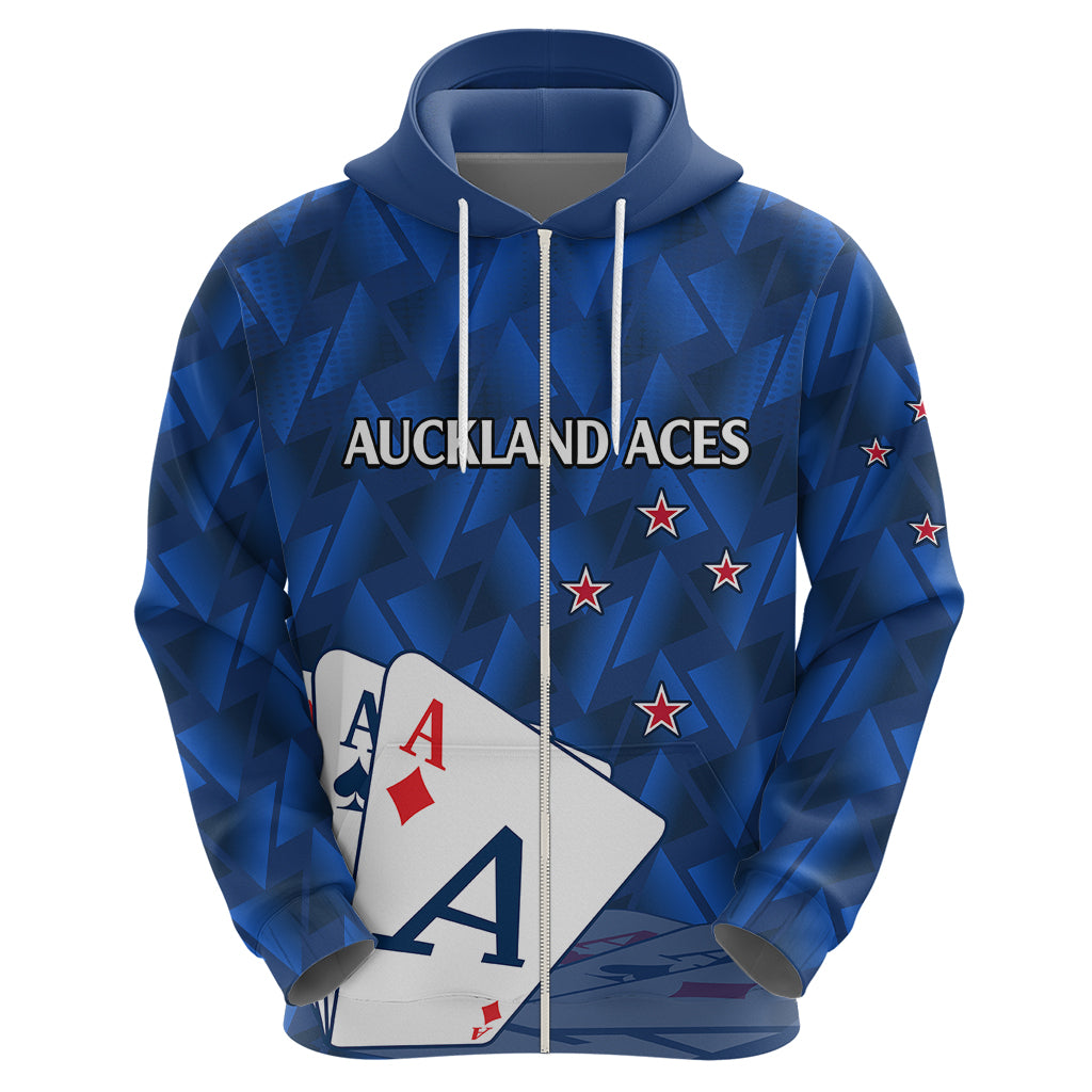 (Custom Text And Number) New Zealand Cricket Hoodie Auckland Aces Sporty Style LT9 - Vibe Hoodie Shop