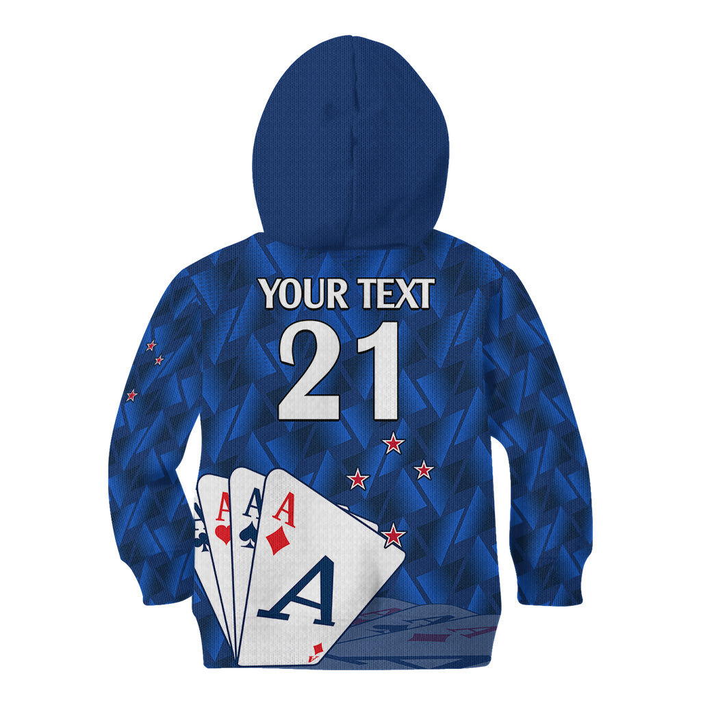 (Custom Text And Number) New Zealand Cricket Kid Hoodie Auckland Aces Sporty Style - Vibe Hoodie Shop