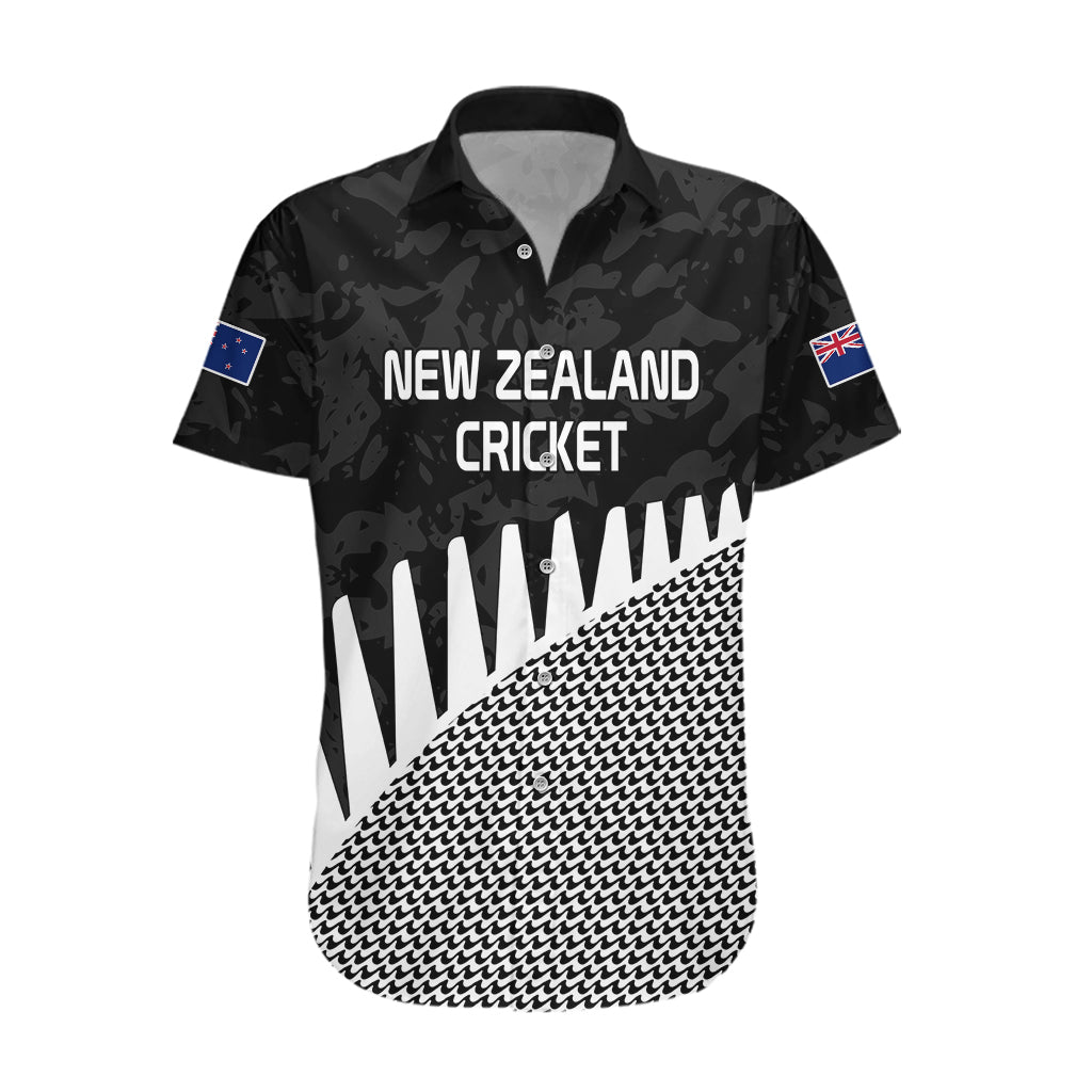 New Zealand Cricket Hawaiian Shirt Black Cap Sporty Style No1 - Vibe Hoodie Shop