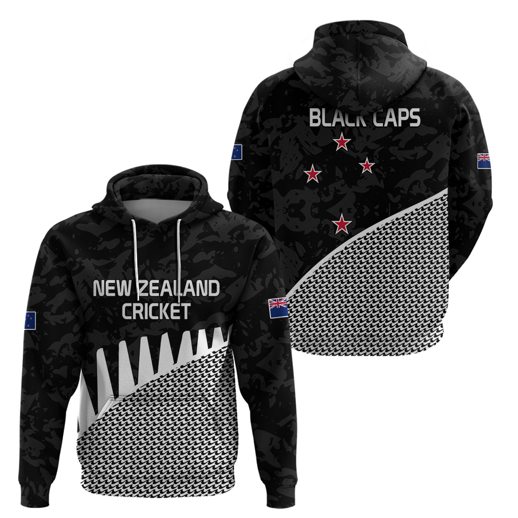 New Zealand Cricket Hoodie Black Cap Sporty Style No1 LT9 - Vibe Hoodie Shop