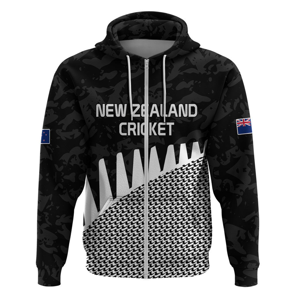 New Zealand Cricket Hoodie Black Cap Sporty Style No1 LT9 - Vibe Hoodie Shop